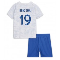 Francúzsko Karim Benzema #19 Vonkajší Detský futbalový dres MS 2022 Krátky Rukáv (+ trenírky)